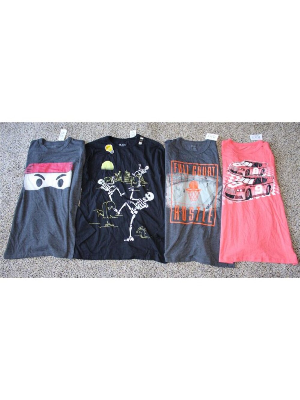 NWT The Children's Place Large 10/12 Boys Long Sleeve Tee Lot Halloween Ninja